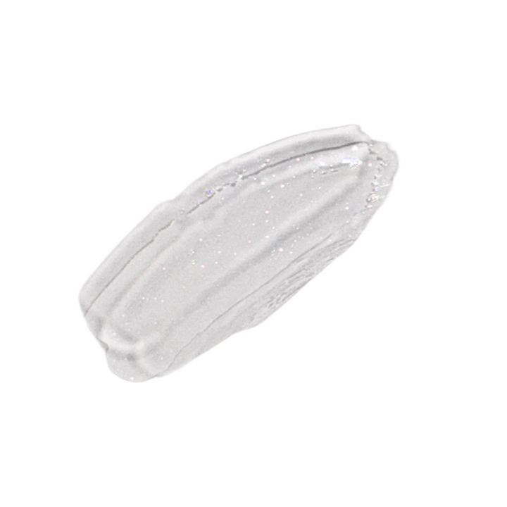Golden Glow clear lip gloss with gold shimmer – vegan, cruelty-free, non-sticky formula