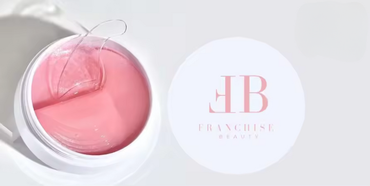 Pink under eye masks for reducing fine lines and brightening tired eyes